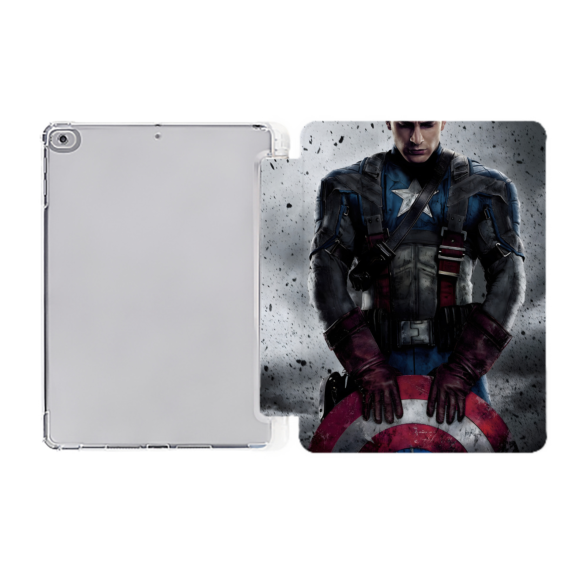 （画像用） アベンジャーズ The Avengers IPad ケース ペン収納付き 三つ折りスタンド PUレザー×シリコン 対応機種9.5/10.5/10.9インチ